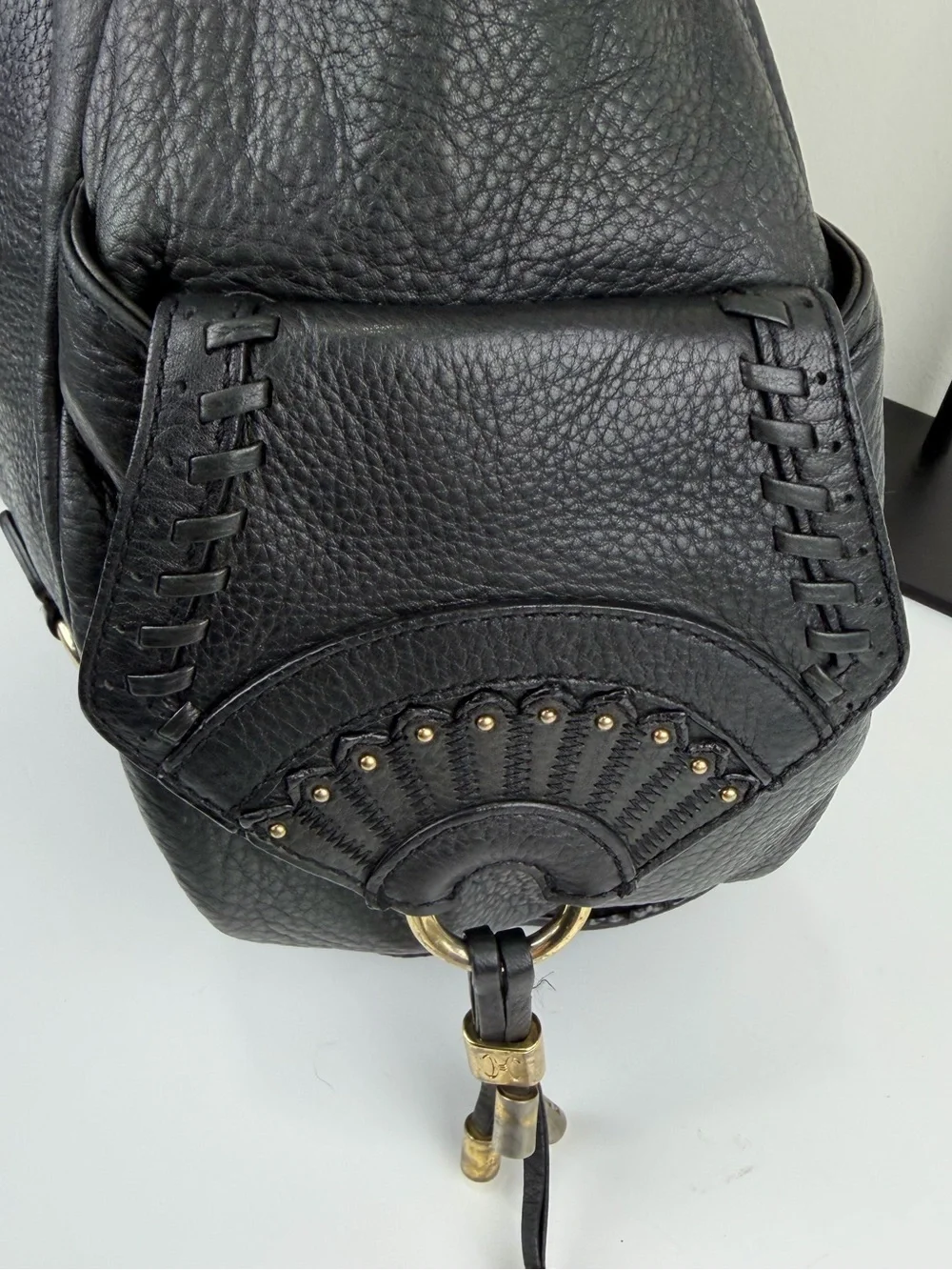 Cole Haan Y2K Black Pebbled Leather Slouchy Hobo Satchel